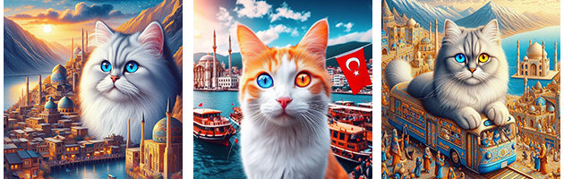 Renkli gözlü kediler Van şehrinin turistik mekanlarından biridir.